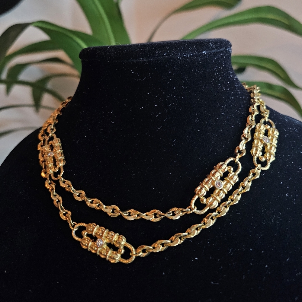 JBK Jackie Kennedy Paperclip Necklace - Gold
